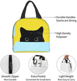 Cat Insulated Lunch Bag Reusable Cooler Thermal Tote Bag for Travel Work