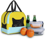 Cat Insulated Lunch Bag Reusable Cooler Thermal Tote Bag for Travel Work