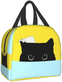 Cat Insulated Lunch Bag Reusable Cooler Thermal Tote Bag for Travel Work