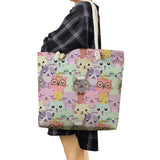 Cat Panda Rabbit Beach Tote Bags Eco Reusable Shoulder Shopping Bags