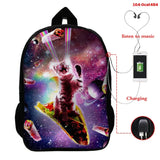 Cat Print 3D School Backpack for Girls Boys Children Book Bag