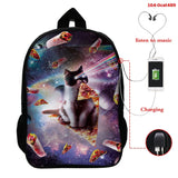 Cat Print 3D School Backpack for Girls Boys Children Book Bag