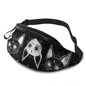 Cat Waist Bag Running Woman Waist Pack Polyester Fanny Bag