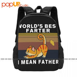 Cat World'S Farter I Mean Father Funny Backpack