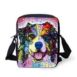 Cat & Dog Watercolor Cross-body Bag for Kids Girls