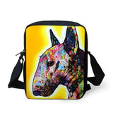 Cat & Dog Watercolor Cross-body Bag for Kids Girls