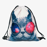 Cat Escape 3D Printing Drawstring Bag