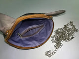 Cat Prints Messenger Bag Chain Bag Soft Material Zipper Close Phone Bag