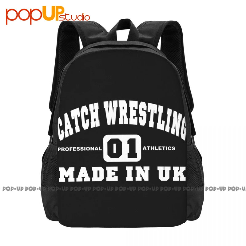 Catch Wrestling UK Backpack Large Capacity Bookbag 3D Printing School Sport Bag
