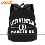 Catch Wrestling UK Backpack Large Capacity Bookbag 3D Printing School Sport Bag