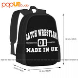 Catch Wrestling UK Backpack Large Capacity Bookbag 3D Printing School Sport Bag