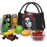 Catrina Calavera Roses Insulated Lunch Bag Waterproof Thermal Cooler