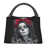 Catrina Calavera Roses Insulated Lunch Bag Waterproof Thermal Cooler