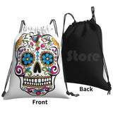 Catrina Sugar Skull Backpack Drawstring Bag