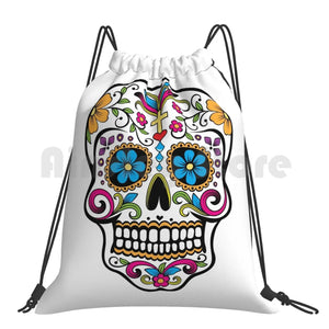 Catrina Sugar Skull Backpack Drawstring Bag