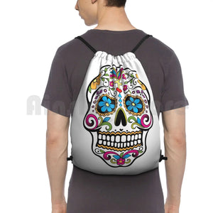 Catrina Sugar Skull Backpack Drawstring Bag