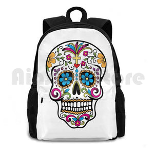Catrina Sugar Skull Outdoor Hiking Backpack Riding Climbing Sports Bag