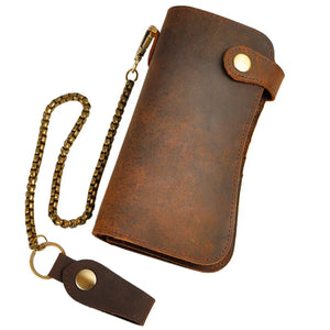 Cattle Male Bull Leather Checkbook Wallet 1088