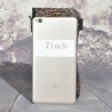 Thick Bull Leather Checkbook Wallet Chain Clutch