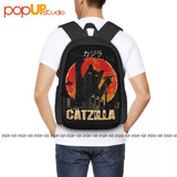 Catzilla Kitten And Cat Sunset Kitten Japanese Backpack