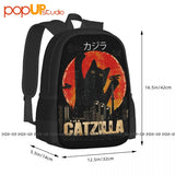 Catzilla Kitten And Cat Sunset Kitten Japanese Backpack
