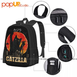 Catzilla Kitten And Cat Sunset Kitten Japanese Backpack