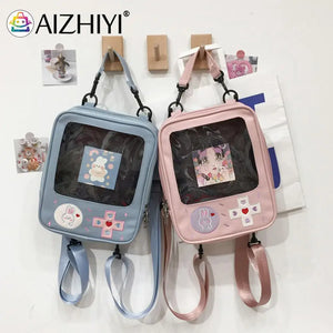Causal Girl Backpack Transparent Hit Knapsacks Travel Student School Bags