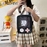 Causal Girl Backpack Transparent Hit Knapsacks Travel Student School Bags