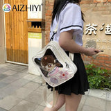 Causal Girl Backpack Transparent Hit Knapsacks Travel Student School Bags