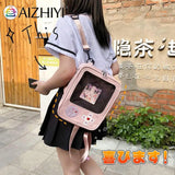 Causal Girl Backpack Transparent Hit Knapsacks Travel Student School Bags