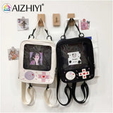 Causal Girl Backpack Transparent Hit Knapsacks Travel Student School Bags