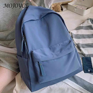 Solid Canvas Backpack for Daily Use