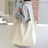 Causal Women Canvas Bag Solid Shoulder Bag Large Capacity Ladies Shopping Tote B