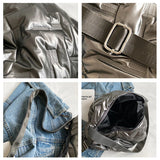 Large Capacity Padded Crossbody Bag for Women Winter Handbag Lady Purse