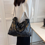 Large Capacity Padded Crossbody Bag for Women Winter Handbag Lady Purse