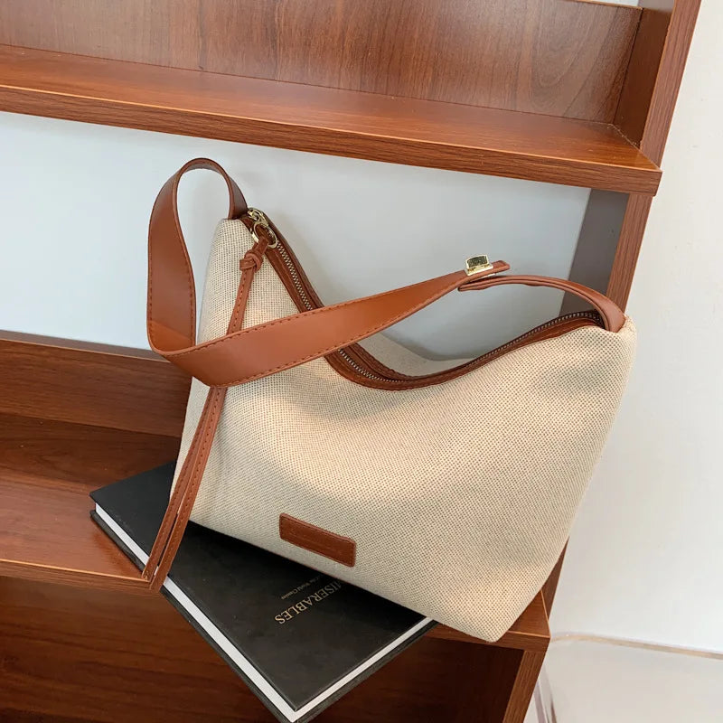 Causal Large Shopper Tote Leather Patchwork Shoulder Bag