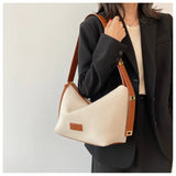 Causal Large Shopper Tote Leather Patchwork Shoulder Bag