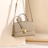 Solid Flap Saddle Bag Large Capacity Women Shoulder Bag