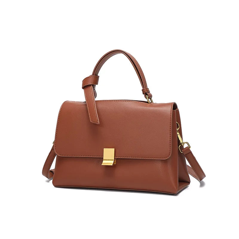 Solid Flap Saddle Bag Large Capacity Women Shoulder Bag