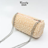 Cavilly Spring Pearl Cylinder Women's Bag Messenger