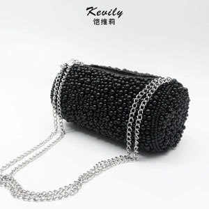 Cavilly Spring Pearl Cylinder Women's Bag Messenger