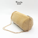Cavilly Cylinder Bag Creative Armpit Double Chain Bag