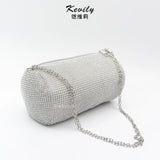 Cavilly Cylinder Bag Creative Armpit Double Chain Bag