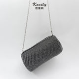 Cavilly Cylinder Bag Creative Armpit Double Chain Bag