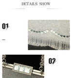 Full Diamond Evening Bag Women's Messenger Bag Party Bridesmaid Handbag