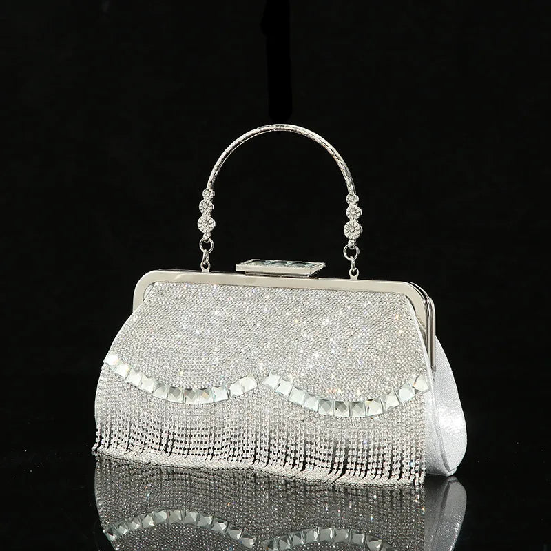 Full Diamond Evening Bag Women's Messenger Bag Party Bridesmaid Handbag