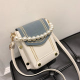 Celebrity Pouch Women's Bag Contrast Texture Phone Bag Shoulder Messenger Bag