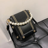 Celebrity Pouch Women's Bag Contrast Texture Phone Bag Shoulder Messenger Bag