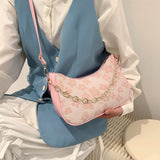 Celebrity Retro Textured Women's Messenger Bag Chain Shoulder Bag