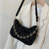 Celebrity Retro Textured Women's Messenger Bag Chain Shoulder Bag